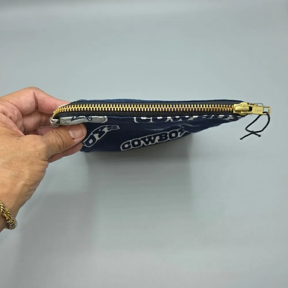 Dallas Cowboys Handmade Pouch  With Zipper And John 3:16 Bible Verse